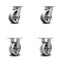 Service Caster 5 Inch Kingpinless V Groove Semi Steel Wheel Swivel Caster Swivel 2 Rigid, 2PK SCC-KP30S520-VGR-2-R-2 - alternate 1